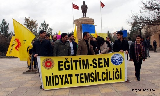 Midyat Eğitim Sen İş Bırakma Eylemi