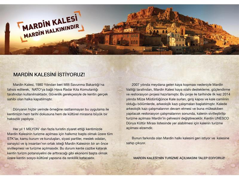 Mardin Kalesi Büyükşehir İmza Kampanyası