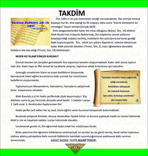 Midyat Yatılı Kız Medresesi - Kur'an Kursu