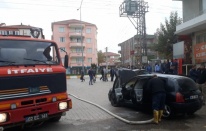 Adıyaman'da otomobil yangını