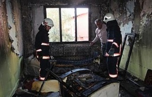 Siirt'te ev yangını