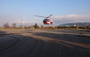 Ambulans helikopter kanser hastası için havalandı