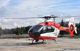 Helikopter ambulans KOAH hastası için havalandı