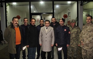 Midyat Kaymakamı Tekin'den güvenlik güçleri, sağlık çalışanları ve itfaiye ekiplerine ziyaret