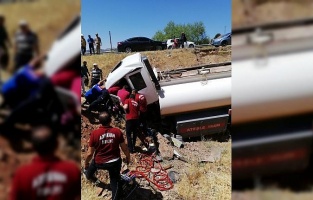 Adıyaman'da yakıt tankeri şarampole devrildi: 1 ölü