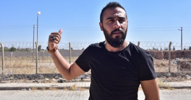 Sınırda tek kişilik terör örgütü protestosu